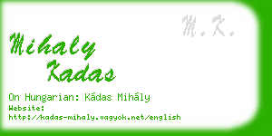 mihaly kadas business card