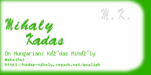 mihaly kadas business card